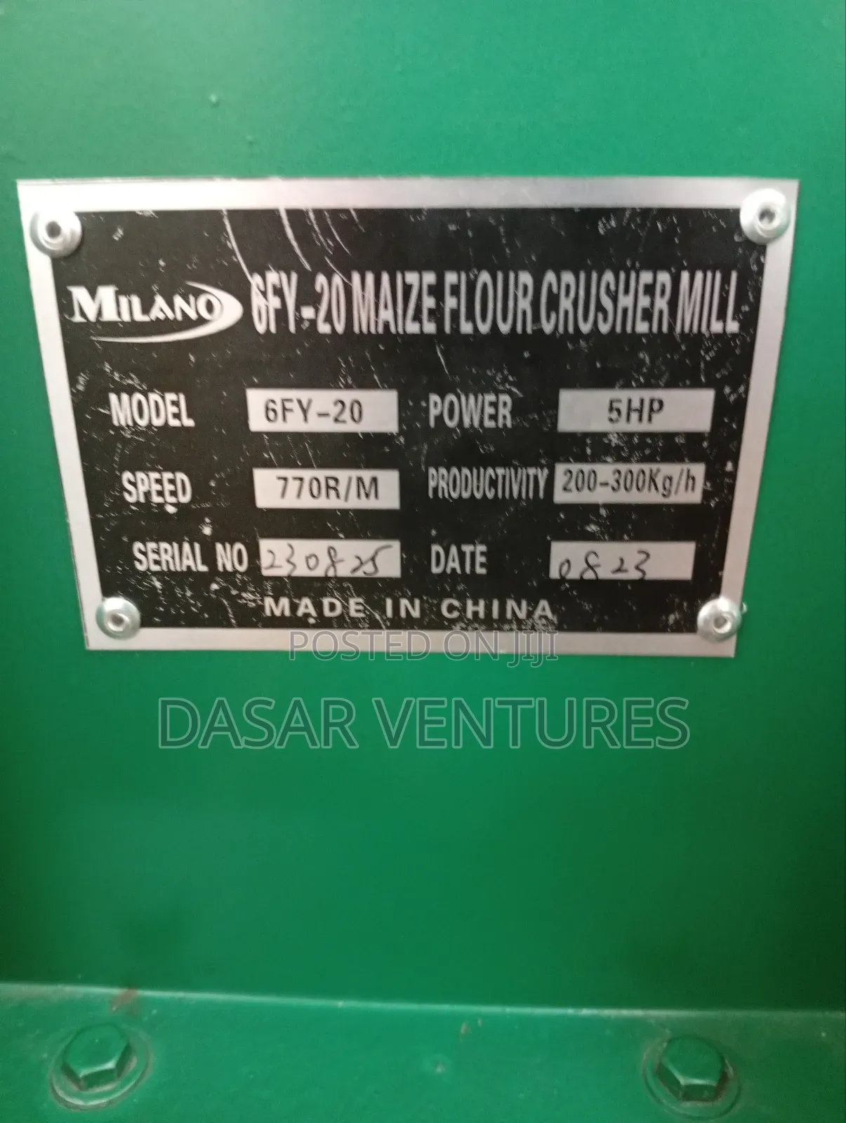 Maize Roller Mill / Posho Mill And Crusher 400kgs Per Hr