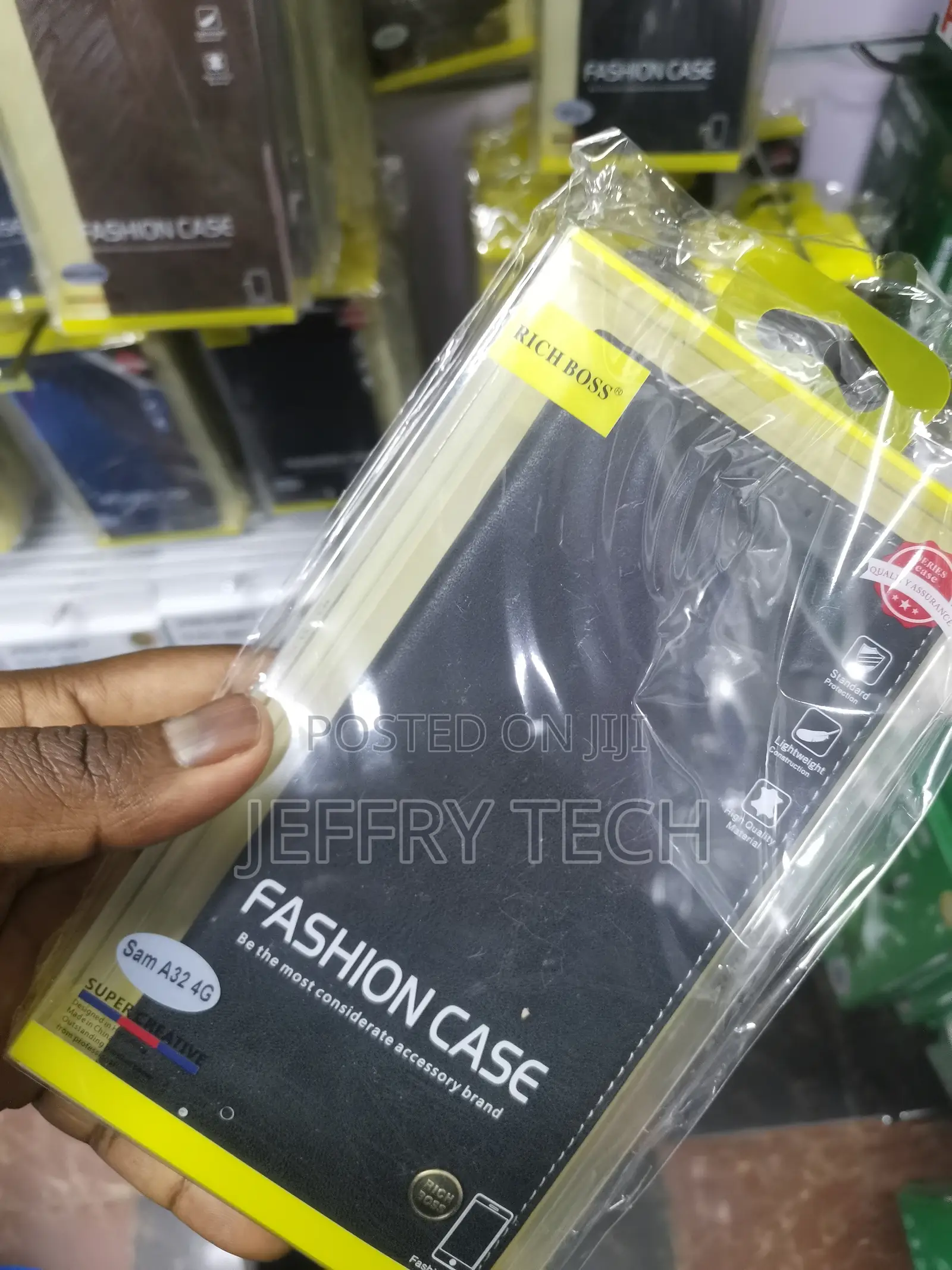 Icatchy for Samsung Galaxy A32 4g Leather Flip Case -Black