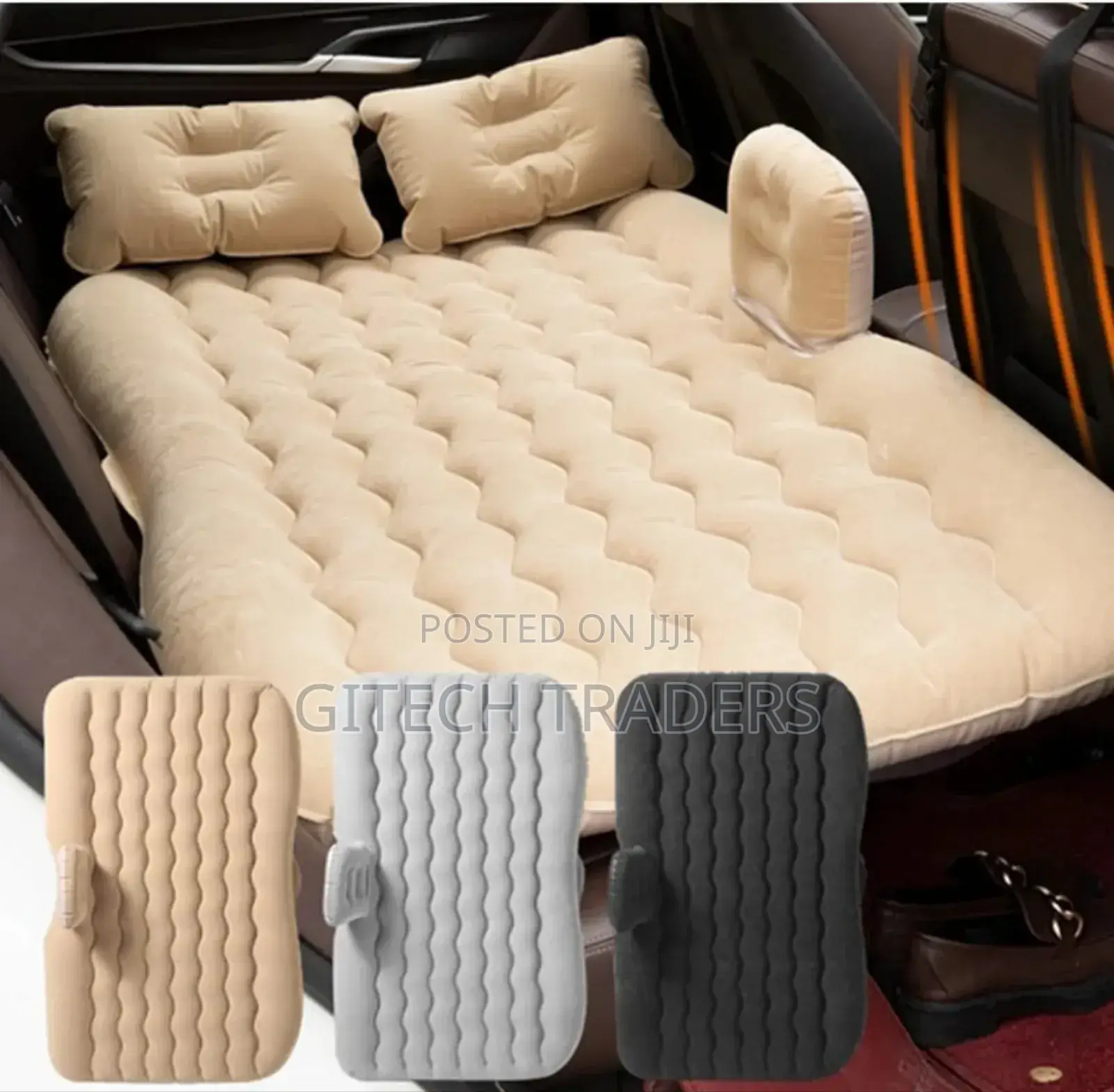 *Portable Inflatable Car Back Seat Bed