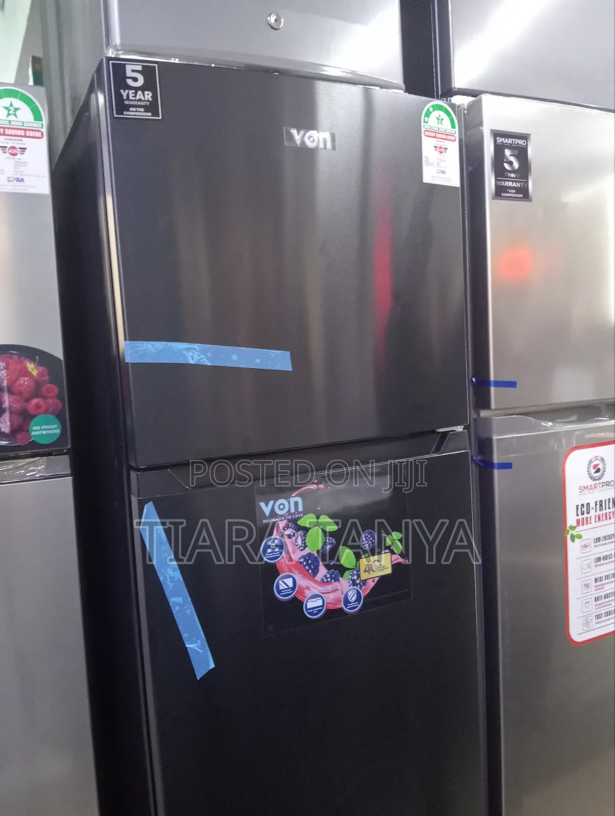 Von Vart 247nrak Top Mount 247 Litres Double Door Fridge
