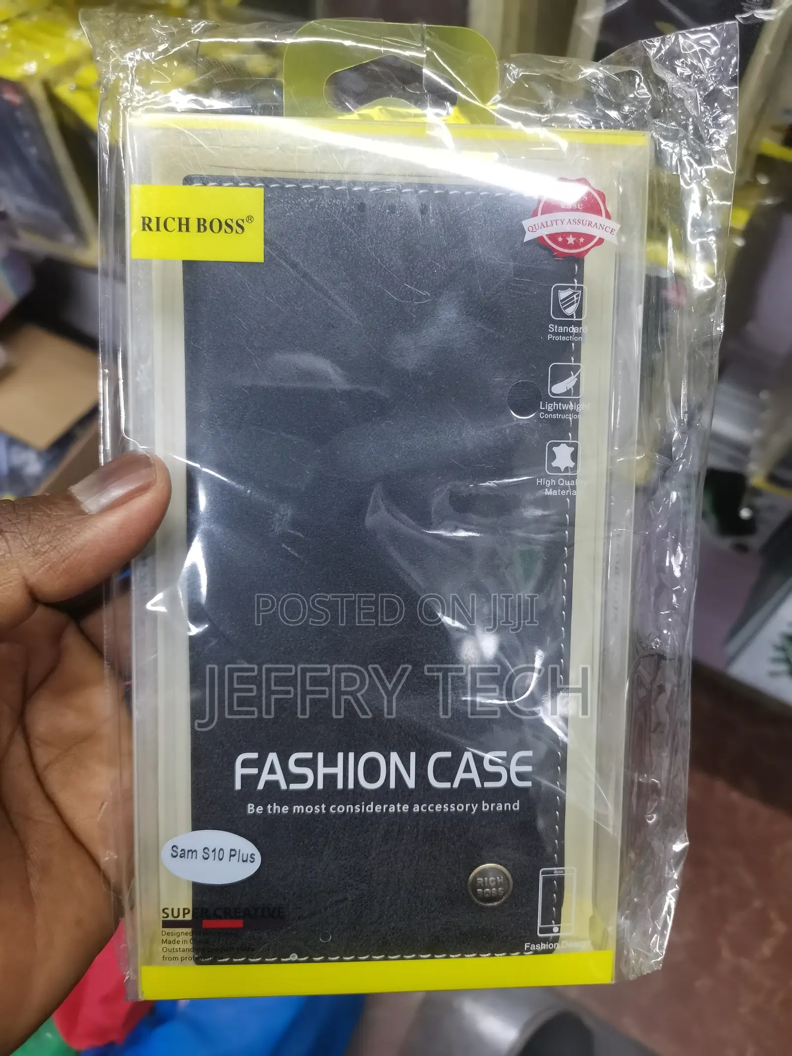 The Little Shop Richboss Leather Flip Case for Galaxy S10 +