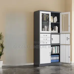 Cabinets: Iron 2-Door Cabinet With Safe for Office