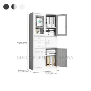Cabinets: Iron 2-Door Cabinet With Safe for Office