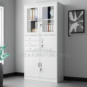 Cabinets: Iron 2-Door Cabinet With Safe for Office