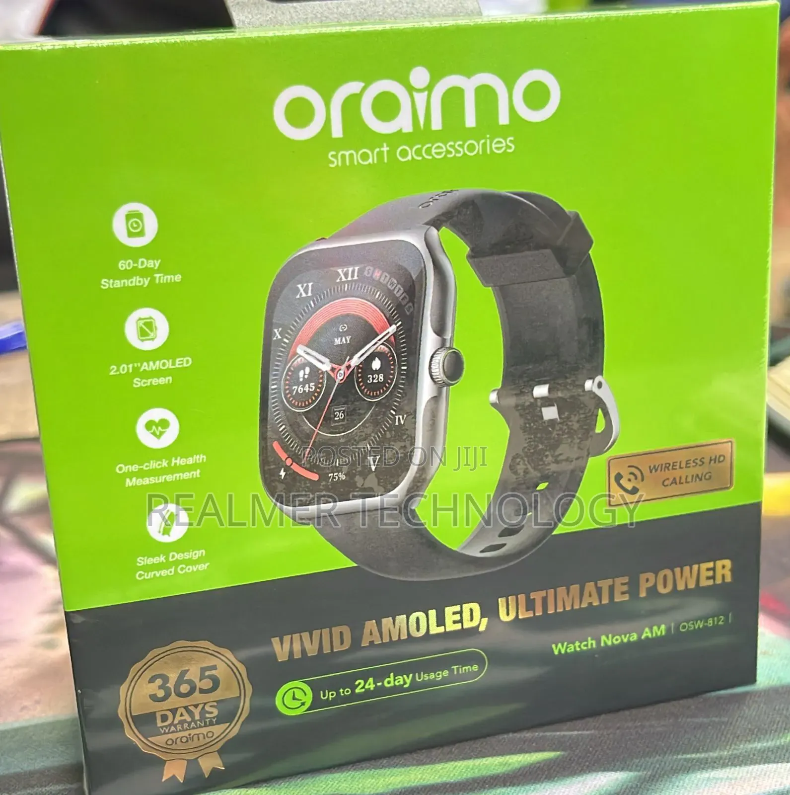 Oraimo Watch Nova Am 2.01′′ Amoled Screen Curved Cover