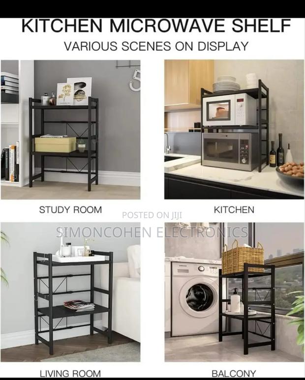 Double Layer Heavy-Duty Adjustable Microwave Stand - thumbnail 3