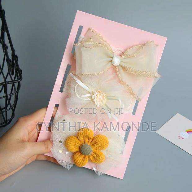 3 Baby Hair Bows With Big Band Beautiful Hair Bands