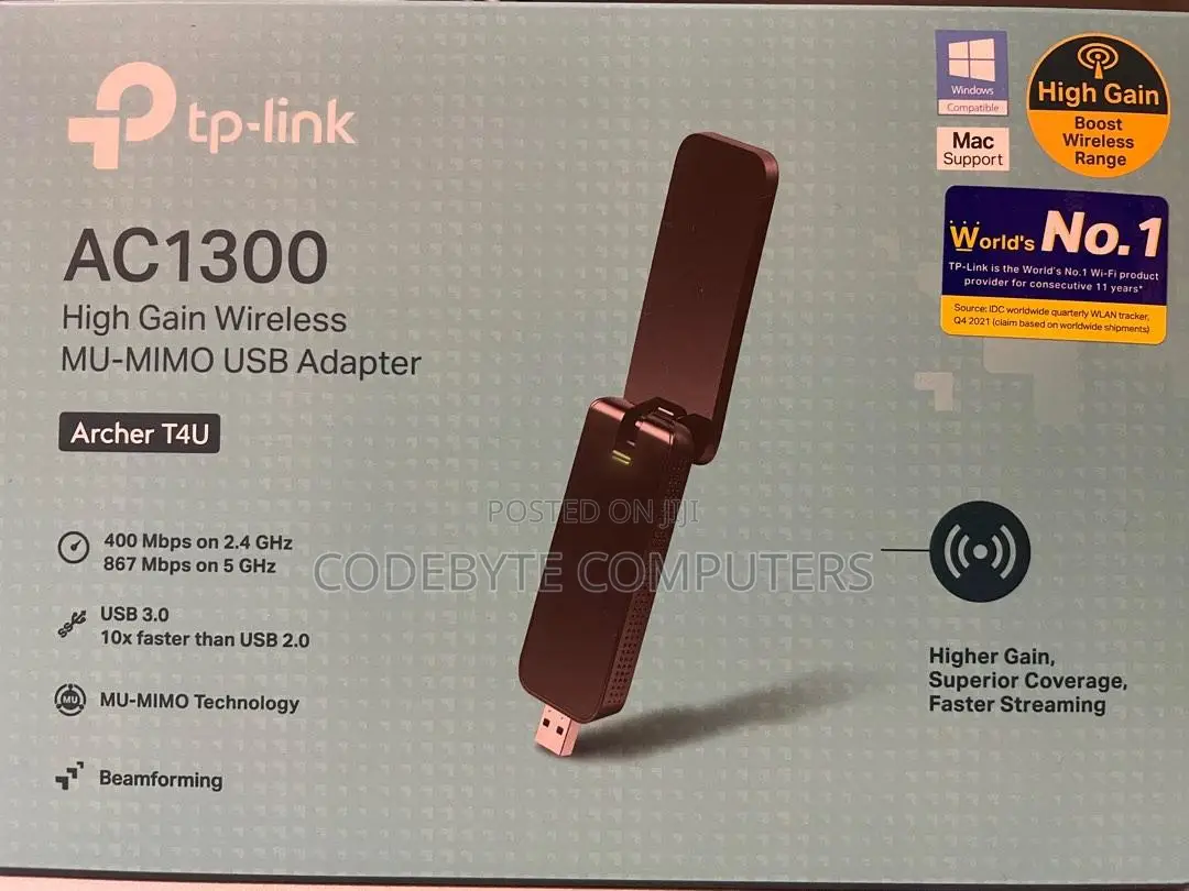 Tp-Link Archer T4u Ac1300 Wireless Usb Adapter
