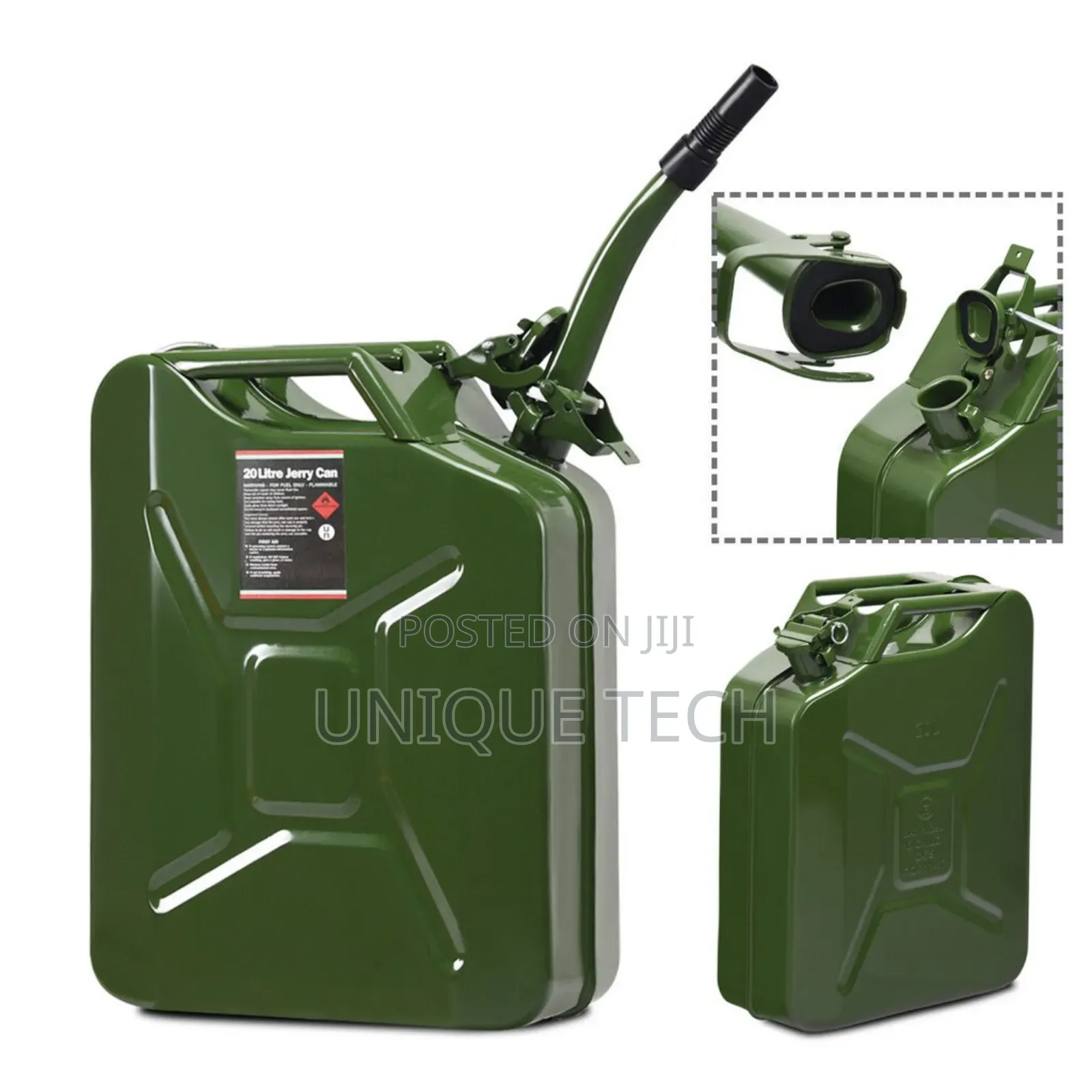 20l Metal Jerry Can For Safe Fuel Stoage +Spout