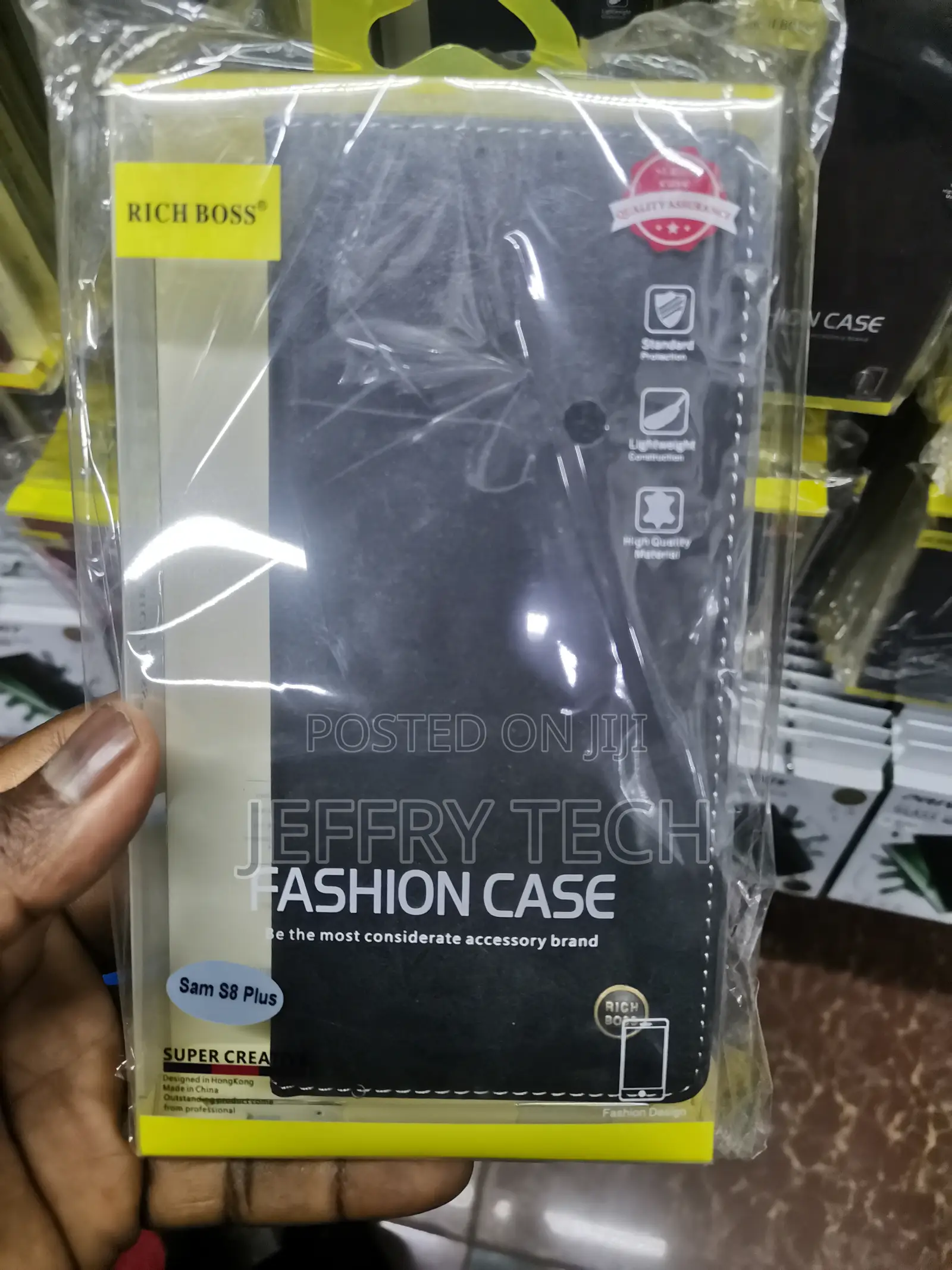 Tucch Samsung Galaxy S8 Plus Rich Boss Leather Case-Black