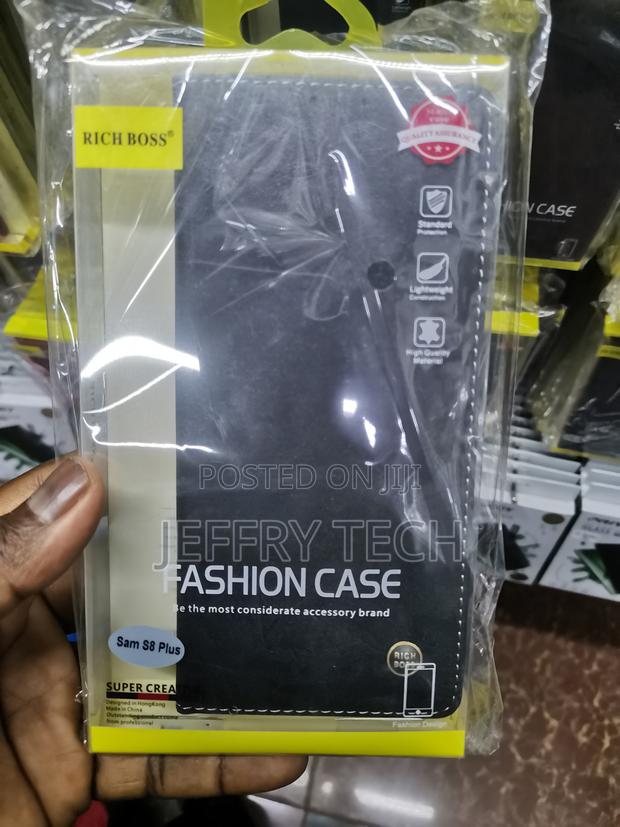 Tucch Samsung Galaxy S8 Plus Rich Boss Leather Case-Black - main view