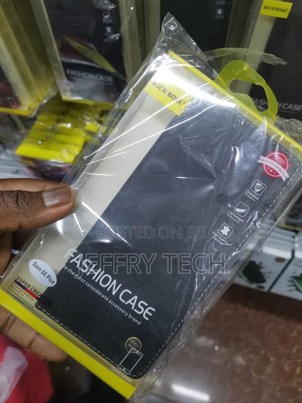 Tucch Samsung Galaxy S8 Plus Rich Boss Leather Case-Black - thumbnail 2