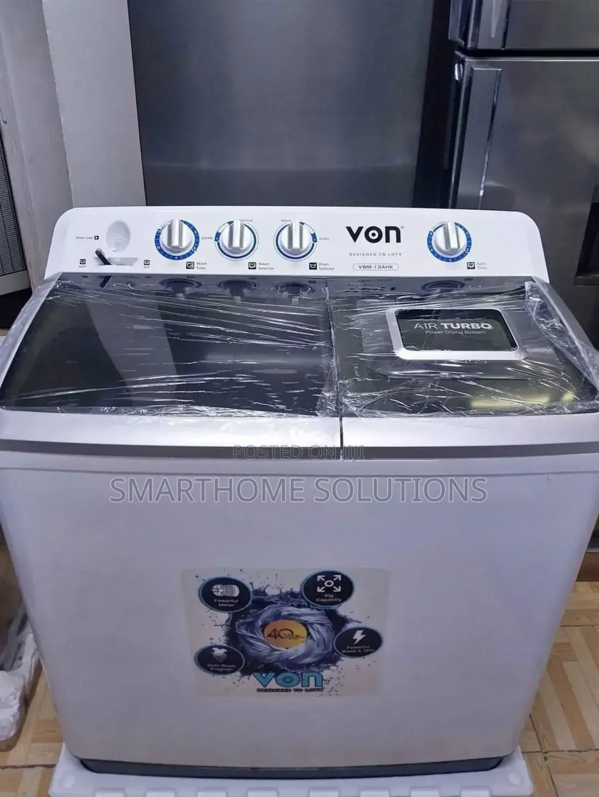 Von 13kg Jumbo Twin Tub Top Load Washing Machine