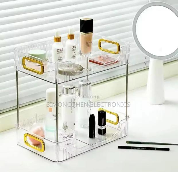 2 Layer Multipurpose Storage Holder Vanity Tray - main view