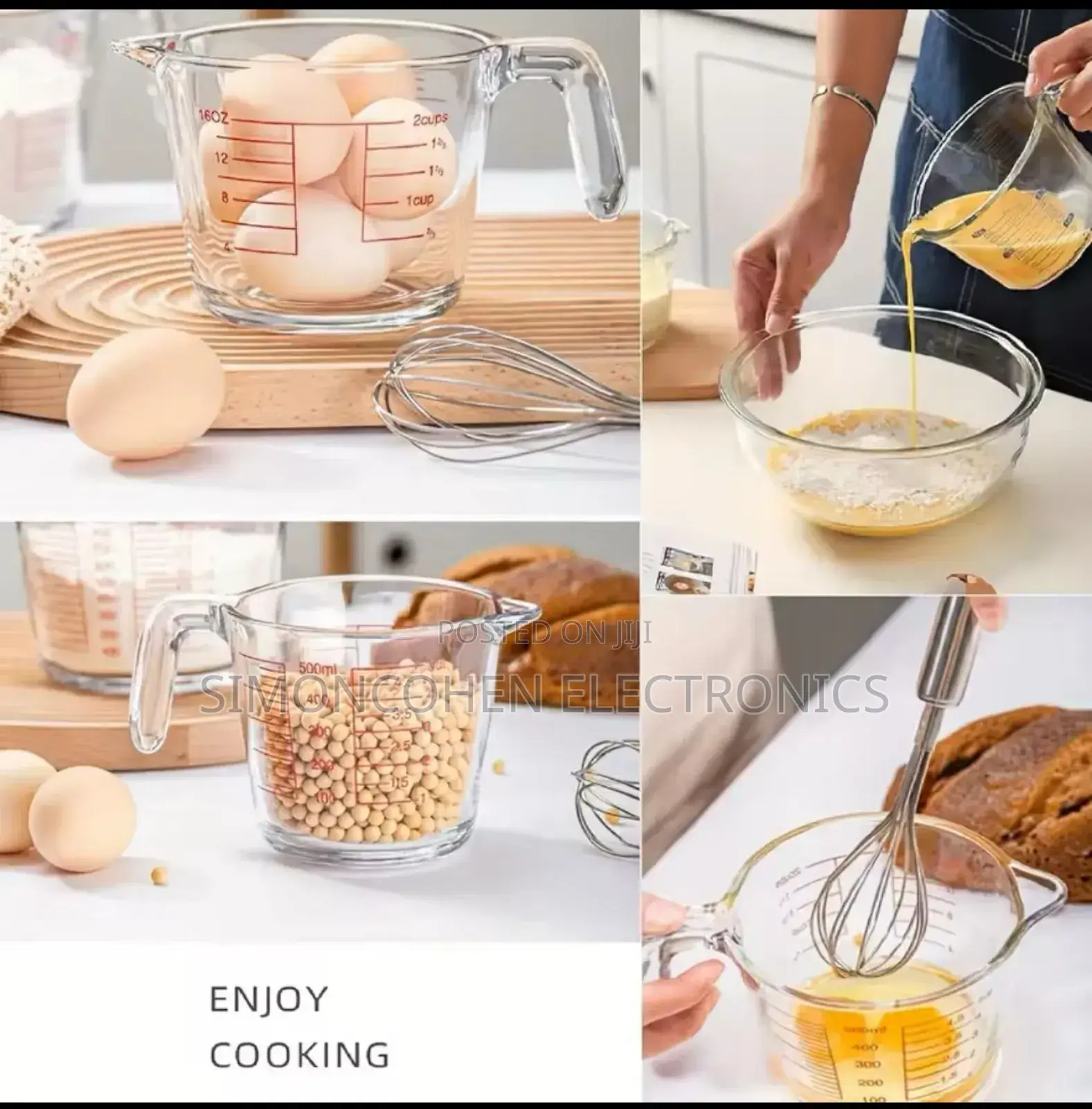 1000ml Glass Measuring Cup With Scale And Handle