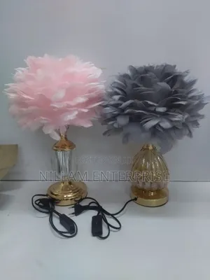 Crystal Feather Lamp Table