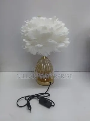 Crystal Feather Lamp Table