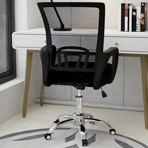 Office Chairs: Secretary Microfiber Fixed Arms Swivel Chair