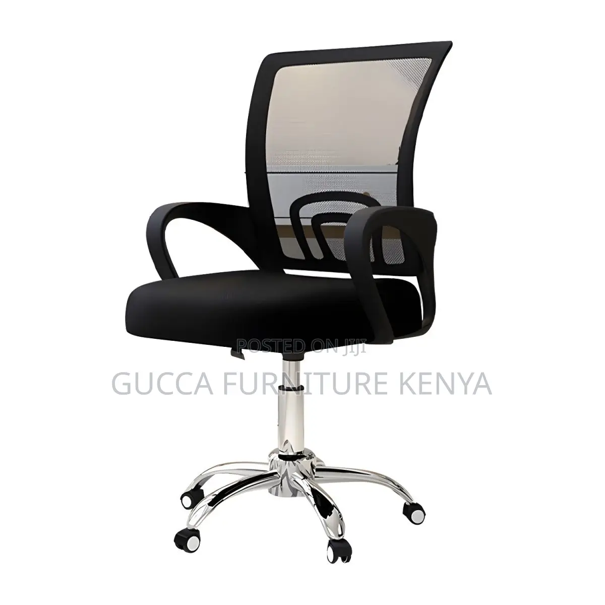 Office Chairs: Secretary Microfiber Fixed Arms Swivel Chair