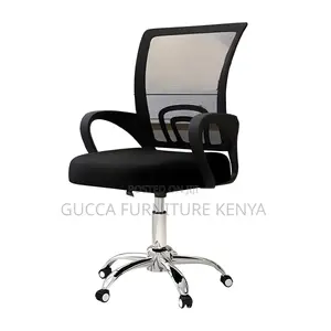 Office Chairs: Secretary Microfiber Fixed Arms Swivel Chair