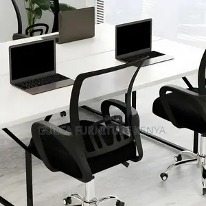Office Chairs: Secretary Microfiber Fixed Arms Swivel Chair