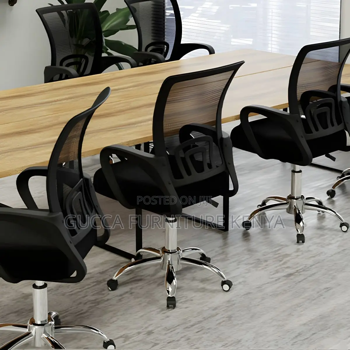 Office Chairs: Secretary Microfiber Fixed Arms Swivel Chair