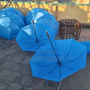 White Cap Blue Umbrellas