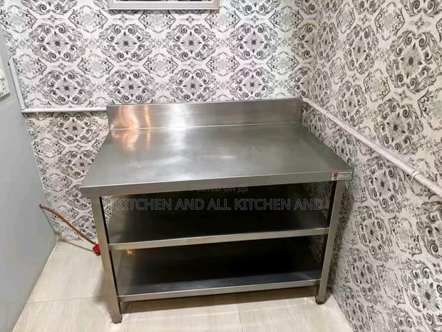 Stainless Steel Kitchen Table Corner - main view