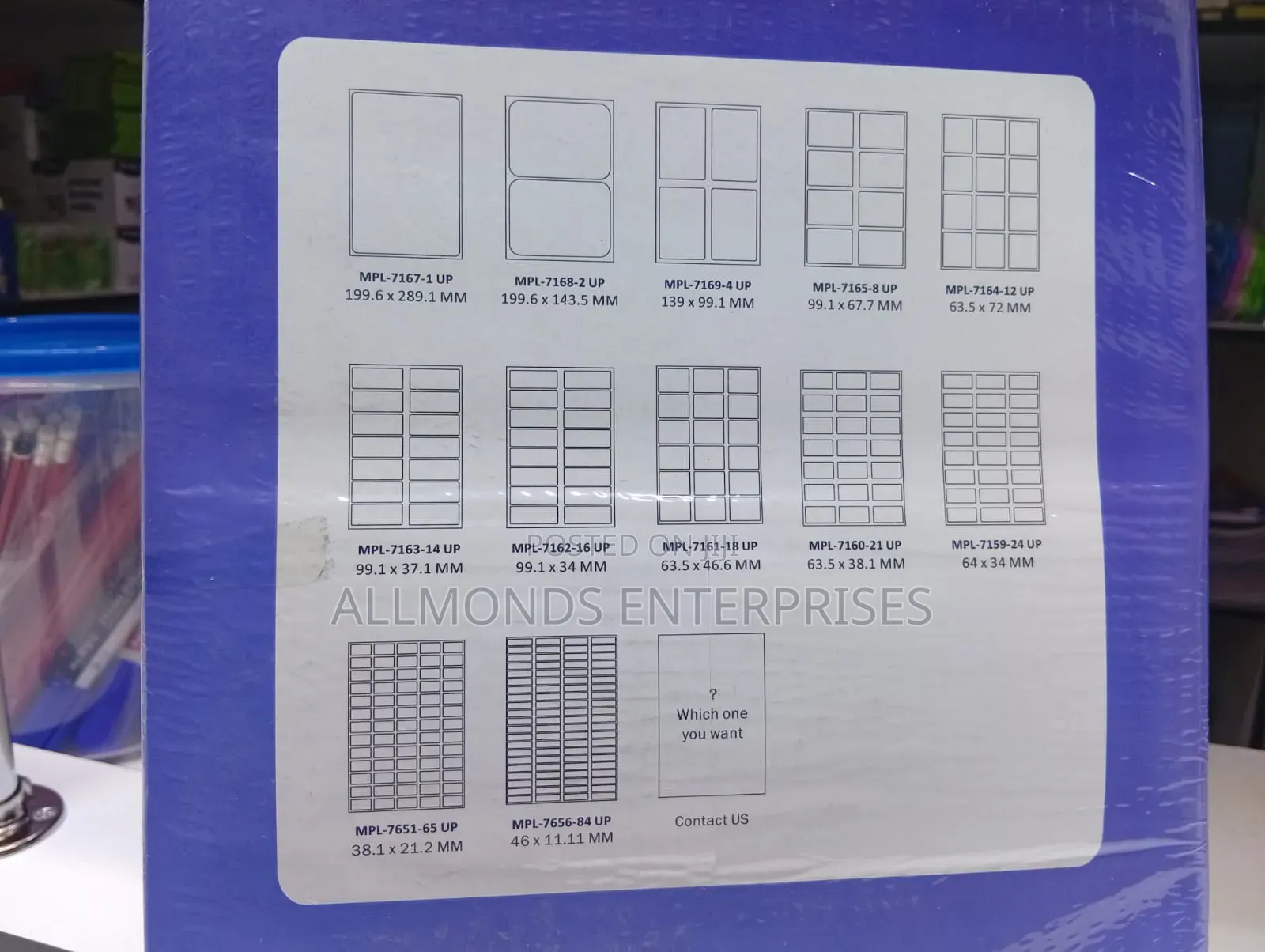 Rhino Multipurpose Label- 8 Ups