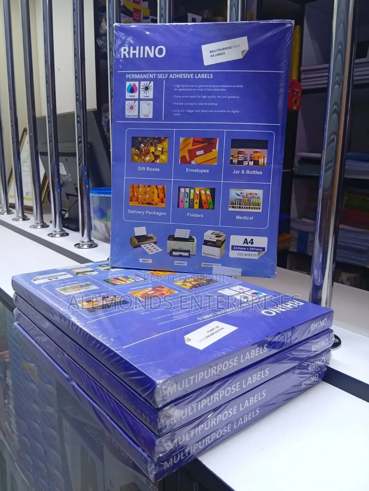 Rhino Multipurpose Label- 8 Ups