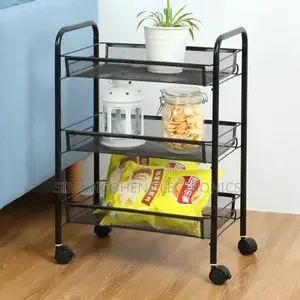 3 Layer Mesh Design Multifunctional Storage Trolley