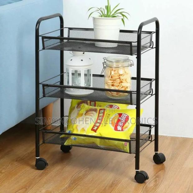 3 Layer Mesh Design Multifunctional Storage Trolley - main view