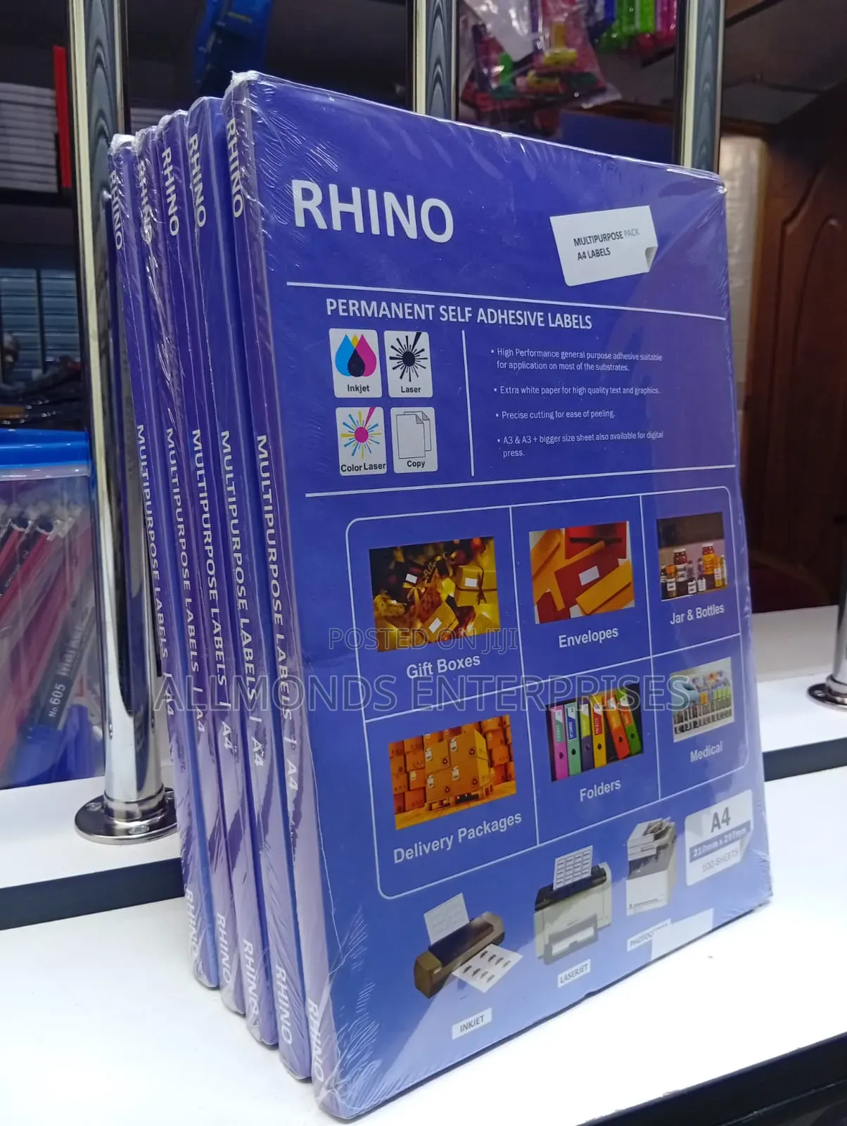 Rhino Multipurpose Label- 8 Ups