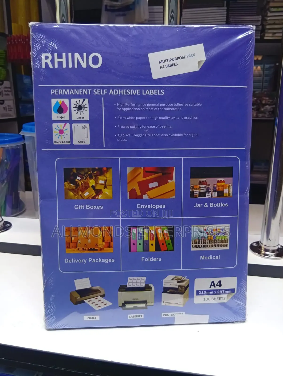 Rhino Multipurpose Label- 8 Ups