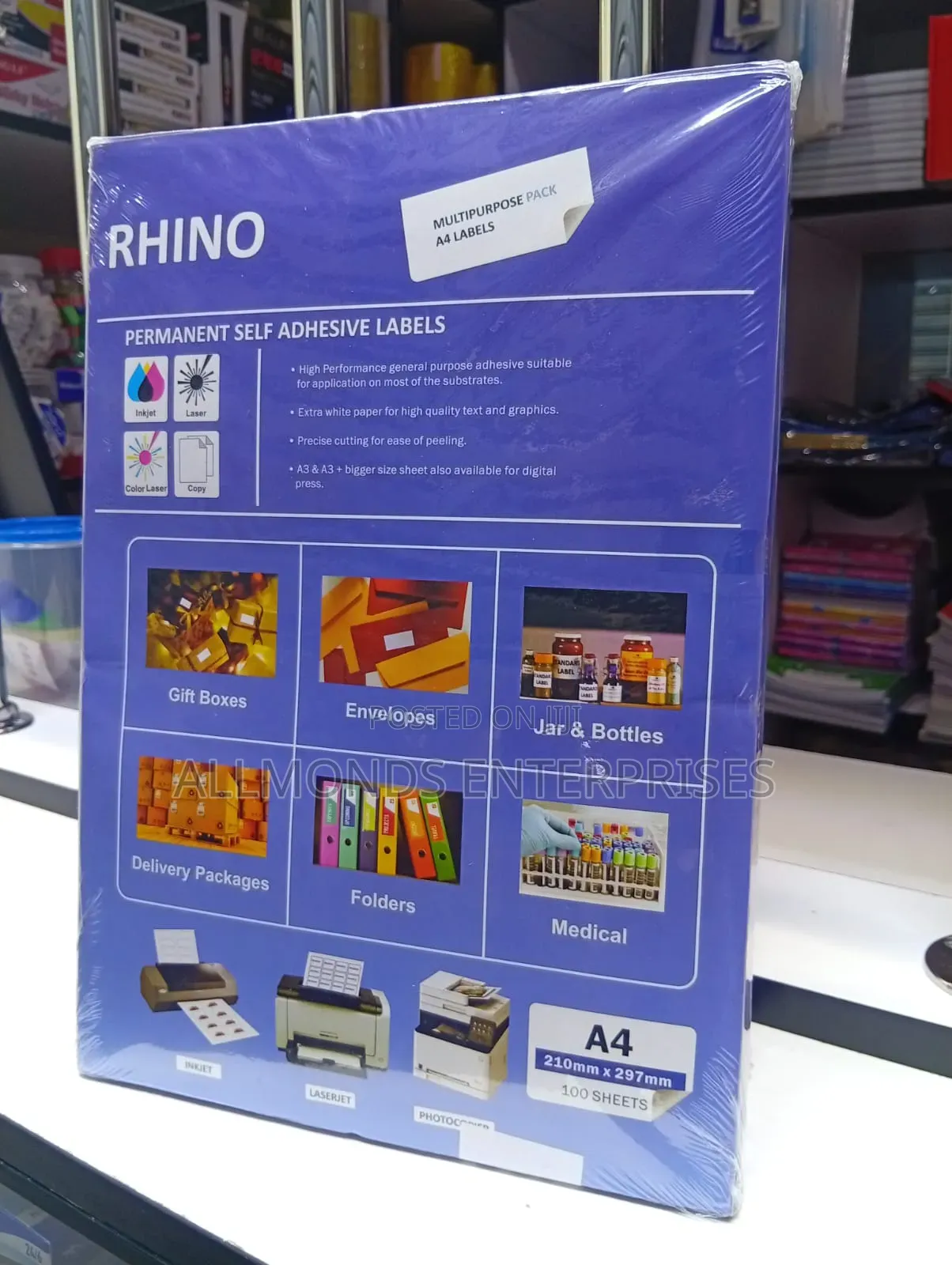 Rhino Multipurpose Label- 8 Ups