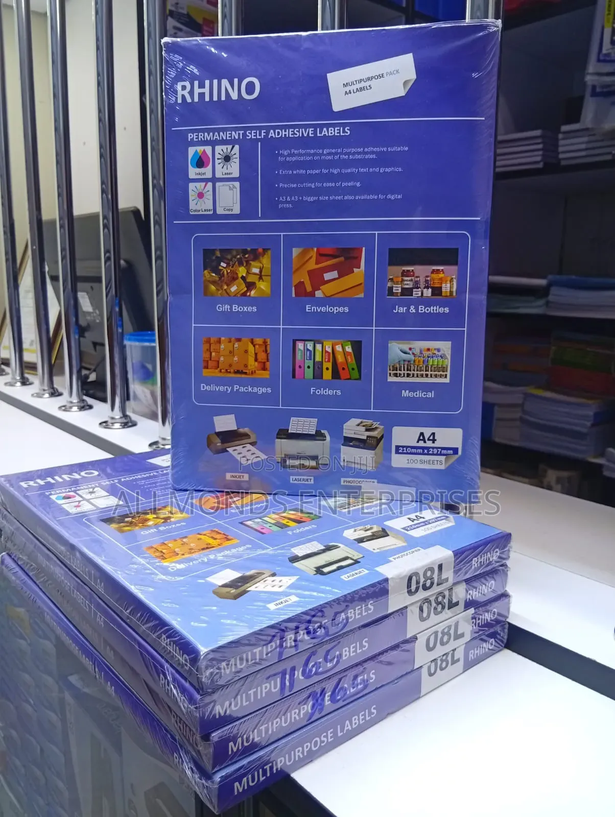 Rhino Multipurpose Label- 8 Ups