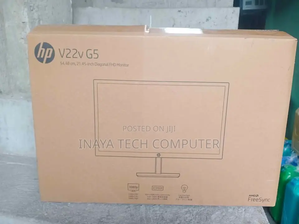 Hp V22v G5 21.45" FHD Monitor, Black Color