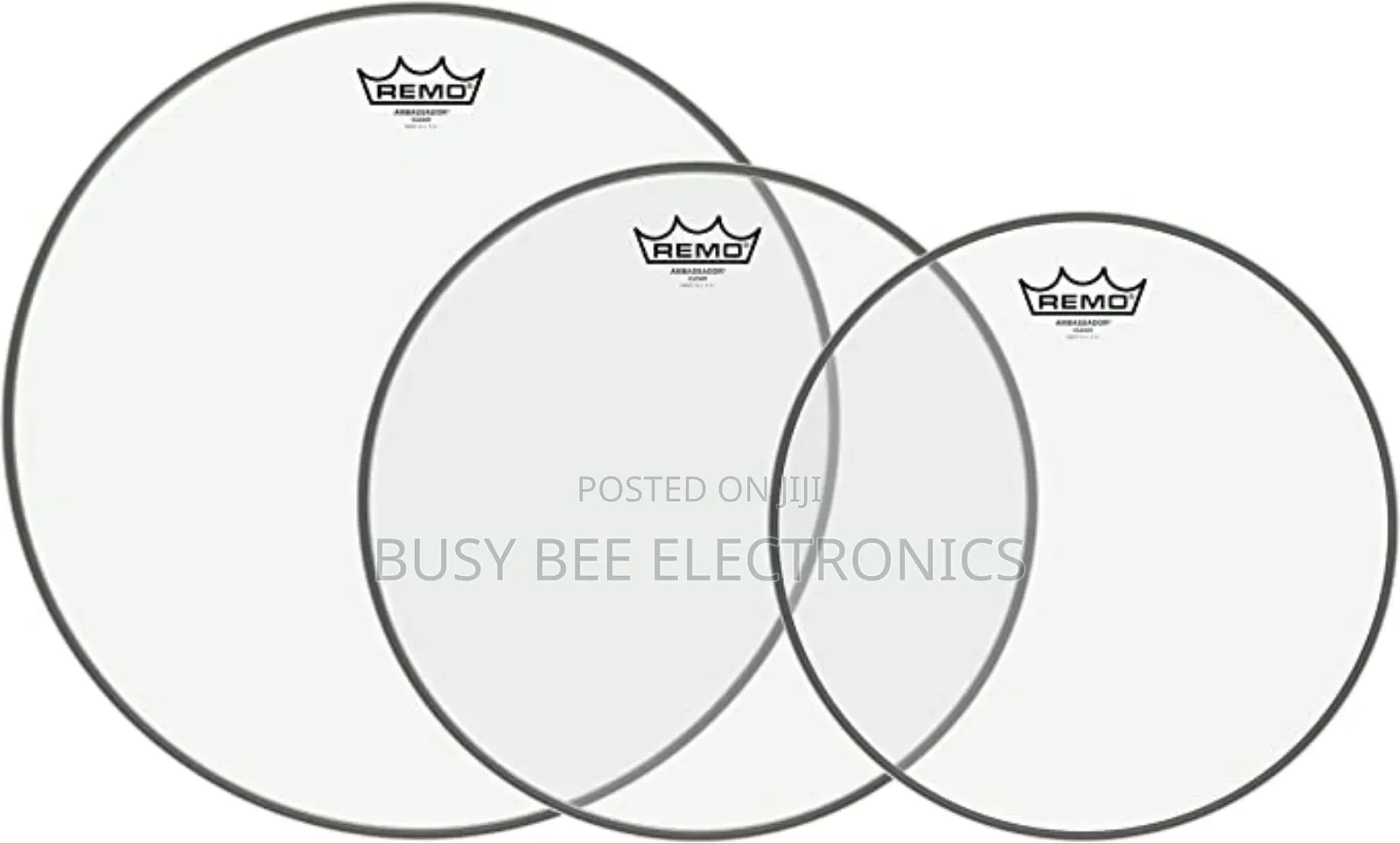 Remo Ambassador Clear Tom Drumhead Pack – 12′′, 13′′ 16′′