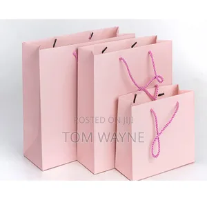 Pink Colored Gift Bags A4 Size