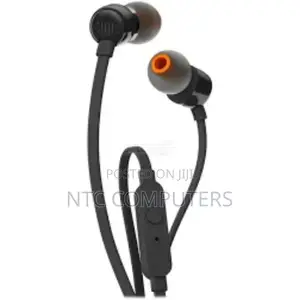 JBL T110 in-Ear Headphones With Mic (Black)