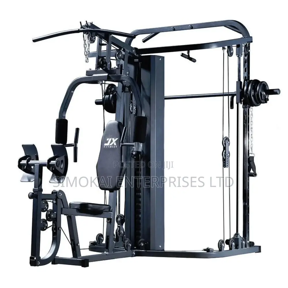 Multifunctional Gym Machine With Smith Bar Cable Crossover