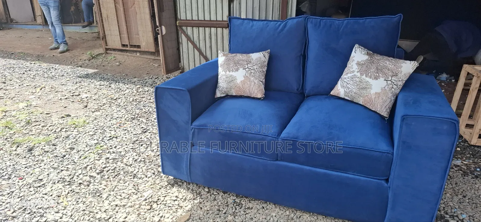 2 Seater  Sofa Royal Blue