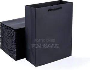 Black Gift Bag A4 Size Laminated