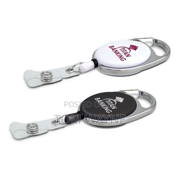 Oval Retractable Badge Reel With Clear Vinyl Strap - thumbnail 2