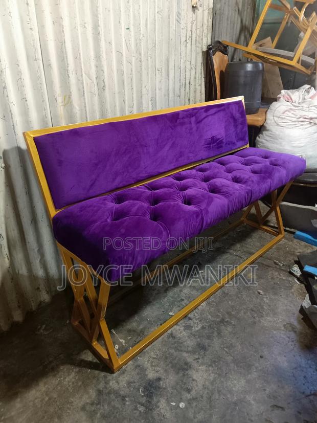 Salon Waiting Seat, Purple - main view