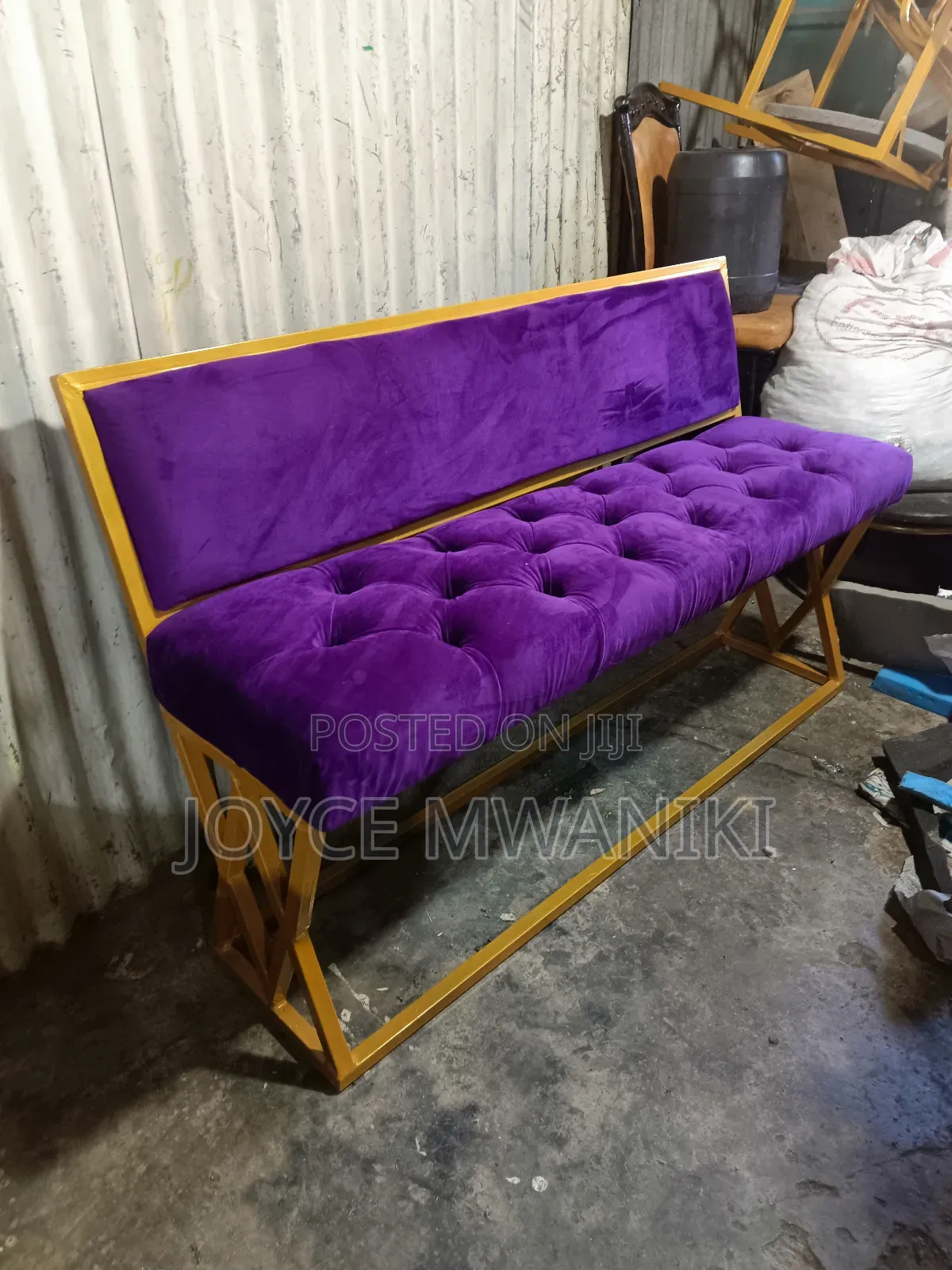 Salon Waiting Seat, Purple 