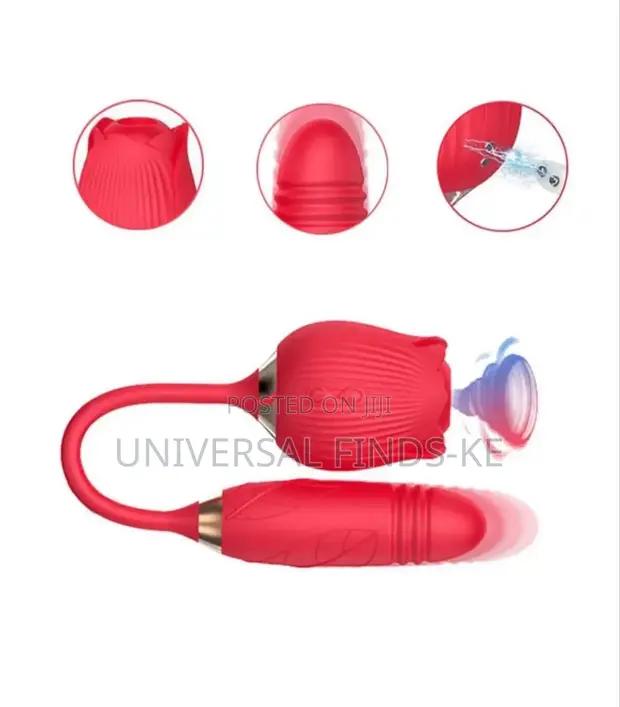 2in1 Women Rose Clitoris Intense Stimulator+Thrusting Dildo for sale -  Universal Finds-Ke  Price: KSh 3,999 on Jiji.co.ke [Nairobi Central]