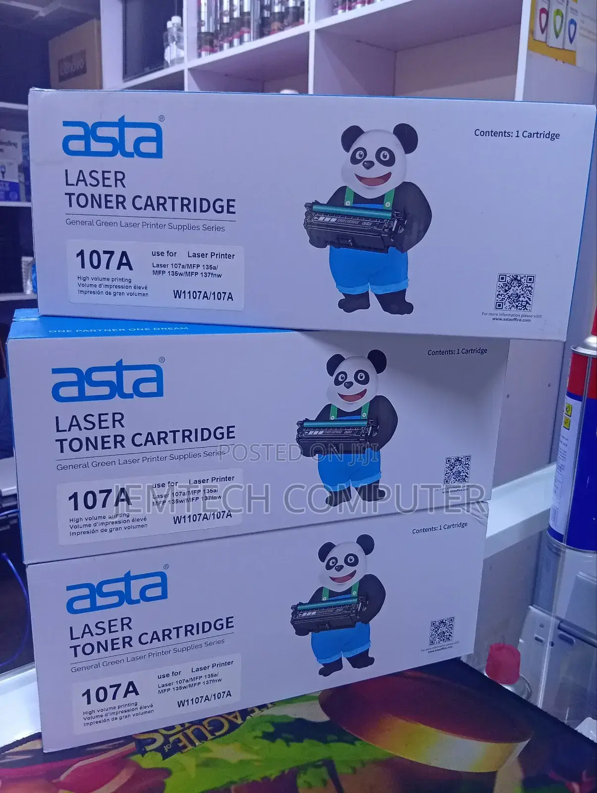Asta 107a Toner Cartridge Hp W1107a Black