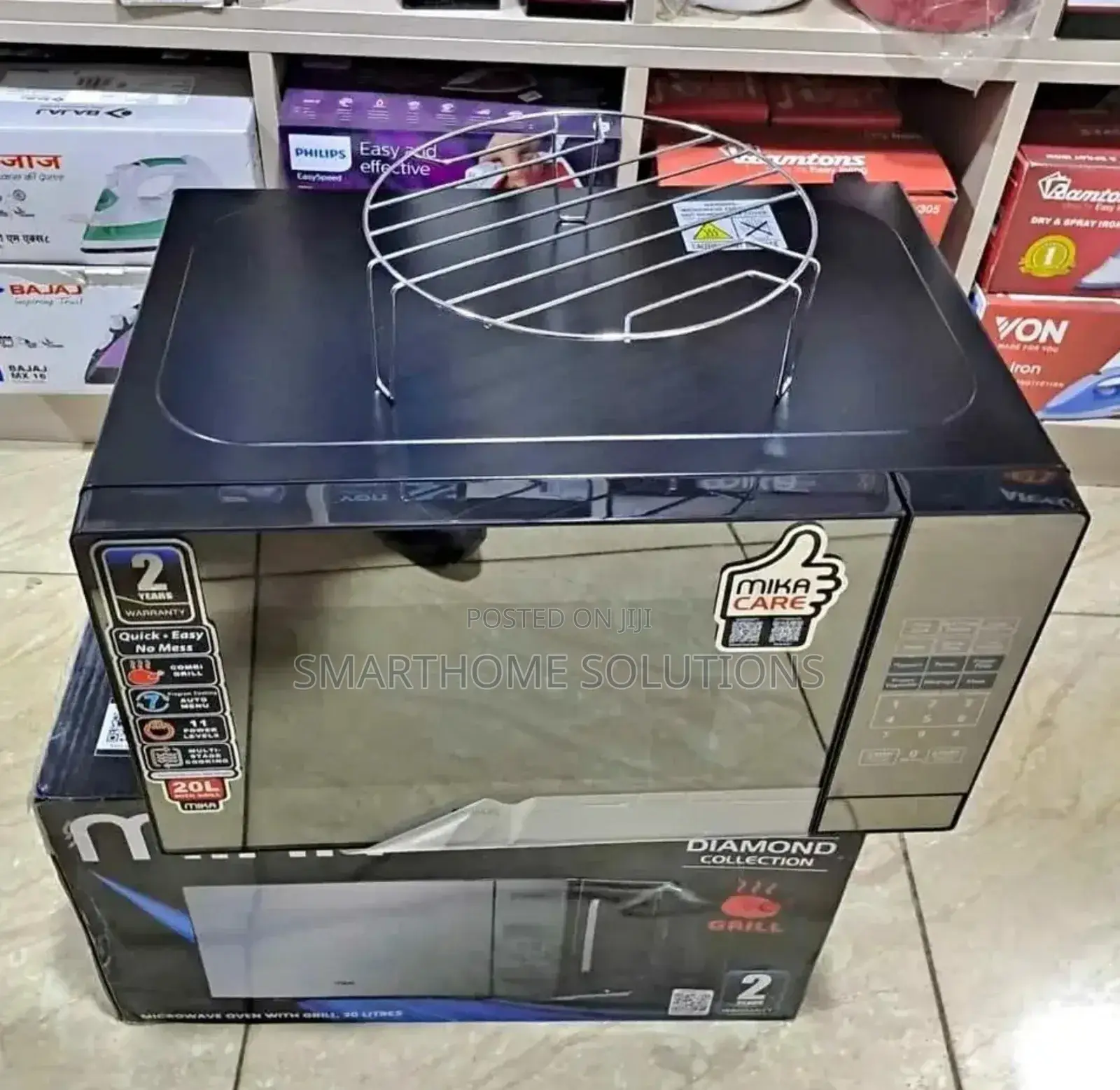 Mika Microwave Oven (Mmwdgpb2074mr) 20l With Grill, Silver