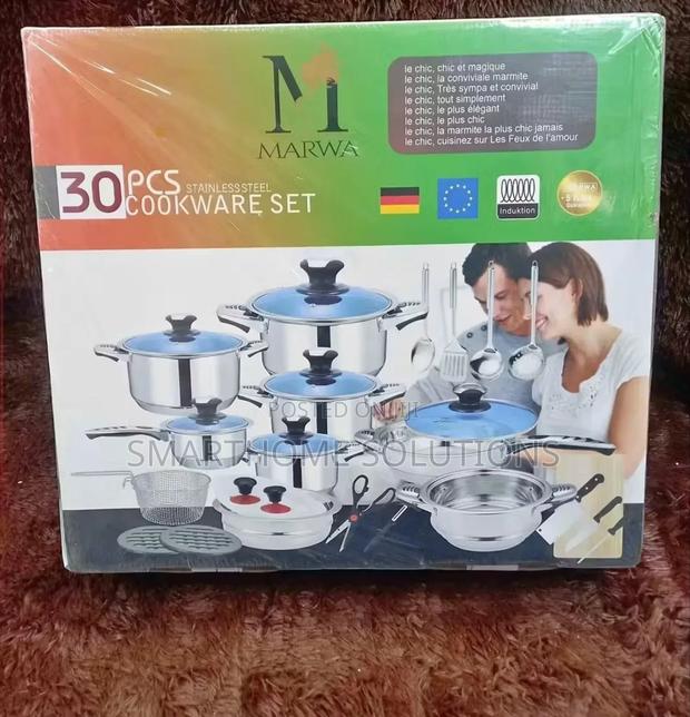 Marwa 30pcs Stainless Steel Germany Long Life Cookware Set
